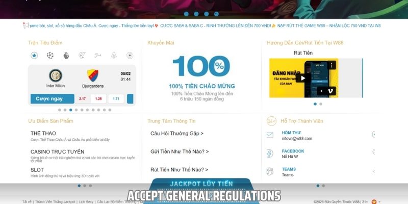 Basic conditions bettors need to know before registering for W88